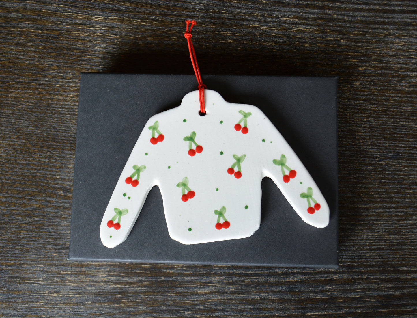 Personalized Ceramic Sweater Ornament - Custom Ugly Christmas Sweater Ornament - Handmade Holiday Keepsake Gift