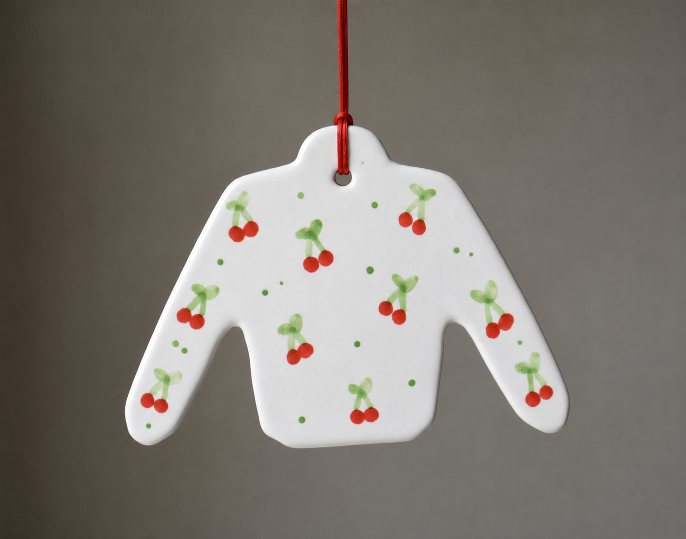 Personalized Ceramic Sweater Ornament - Custom Ugly Christmas Sweater Ornament - Handmade Holiday Keepsake Gift