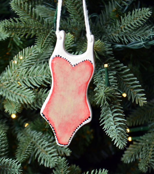 Personalized Swimsuit Ornament - Custom One Piece or Bikini Ornament - Swim Team Swimmer Gift