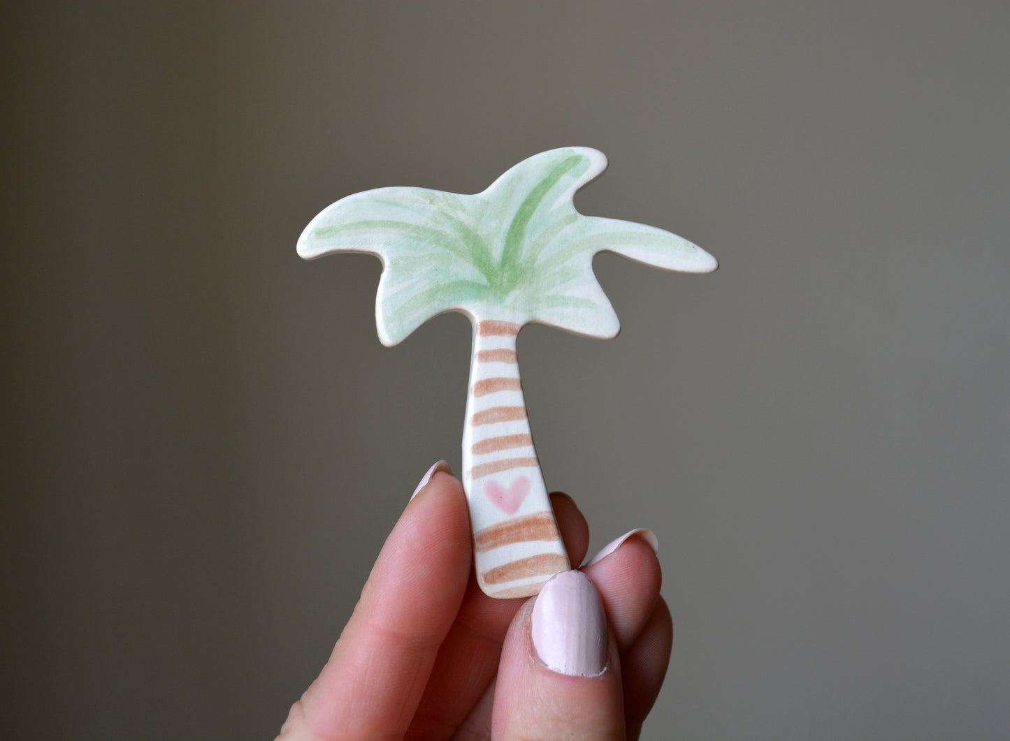 Tropical Island Refrigerator Magnet Gift Set - Handmade Ceramic Pineapple and Palm Tree