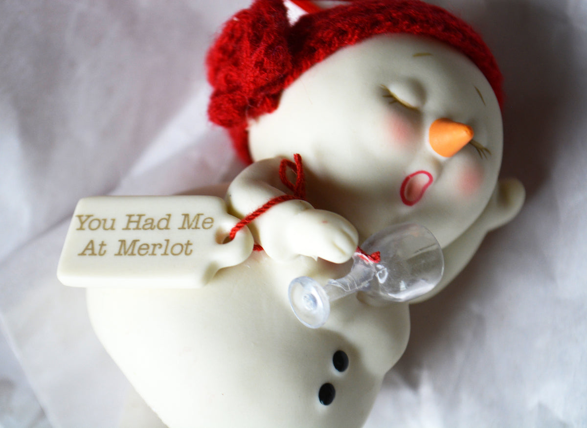 Department 56 Snowpinions “You Had Me at Merlot” Snowman Christmas Ornament 4039417