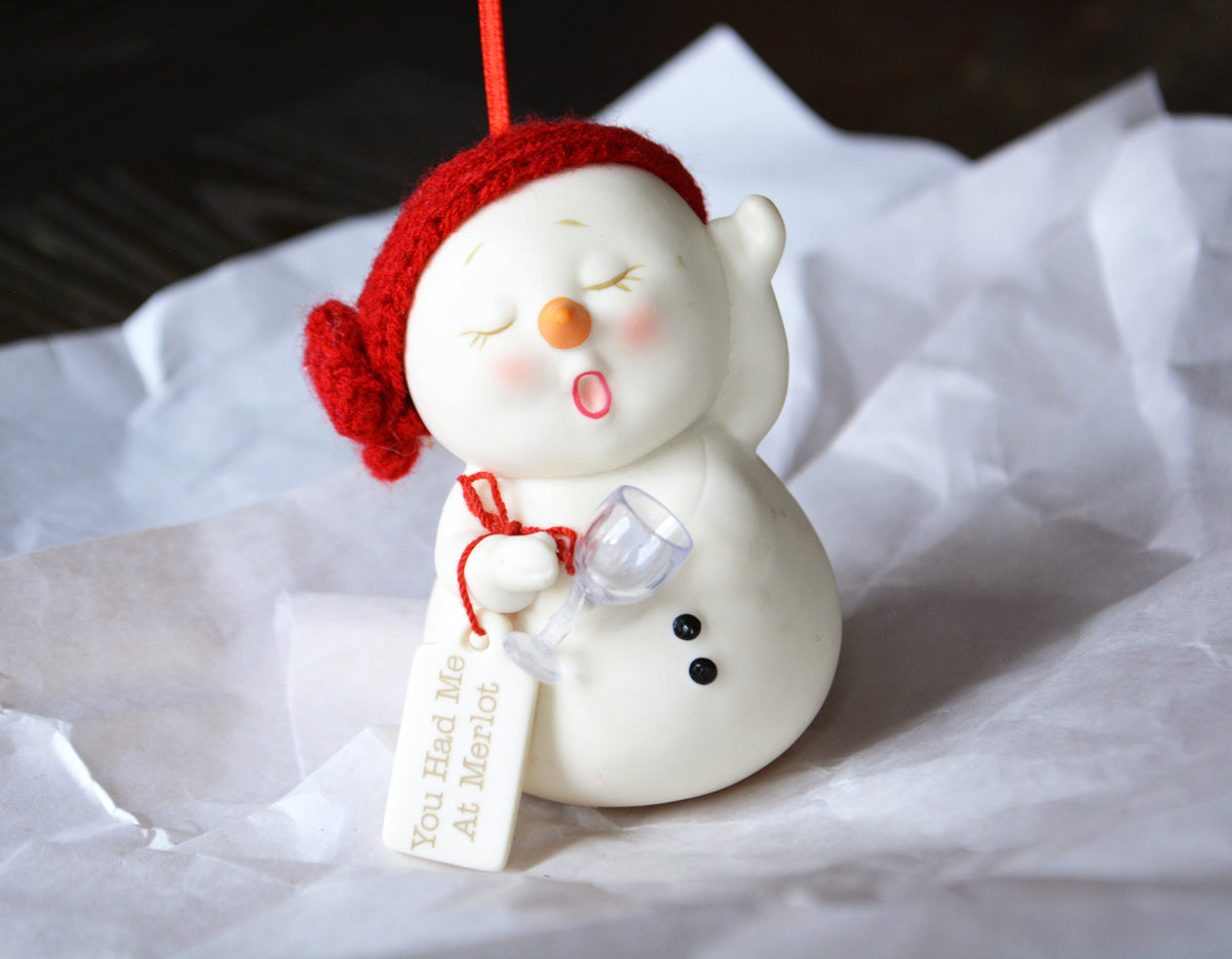 Department 56 Snowpinions “You Had Me at Merlot” Snowman Christmas Ornament 4039417