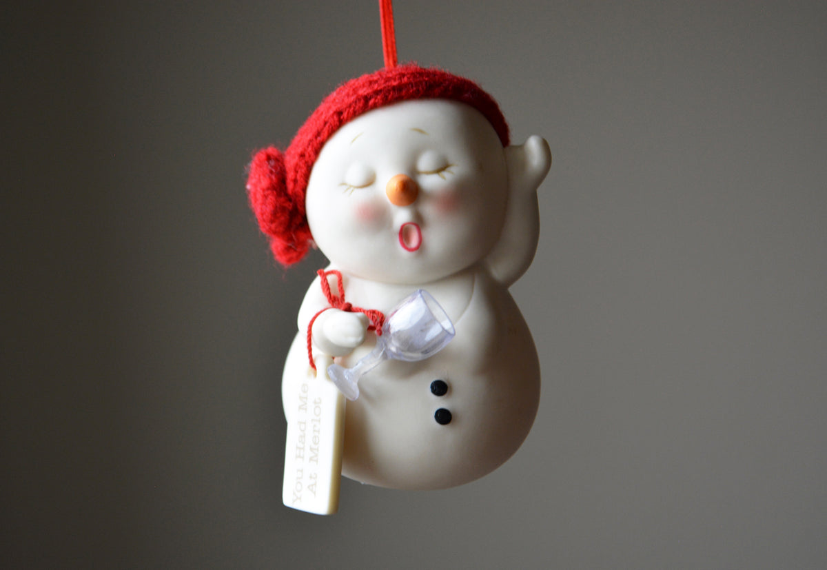 Department 56 Snowpinions “You Had Me at Merlot” Snowman Christmas Ornament 4039417